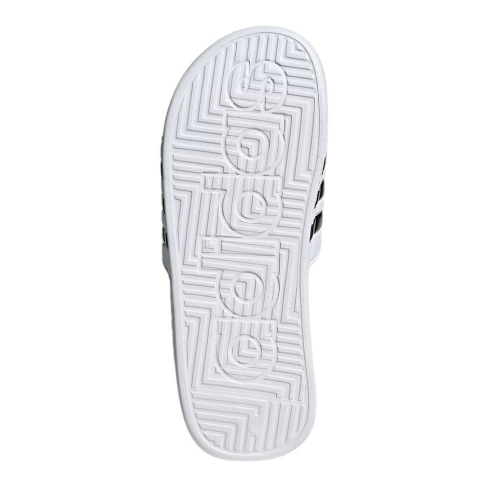 Adidas NIB Adissage Massage Post Workout Rejuvenation Slides White Black Size 17 - Picture 16 of 16